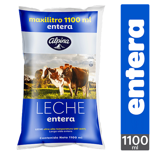 LECHE ALPINA ENTERA MAXILITRO 1100ML UND