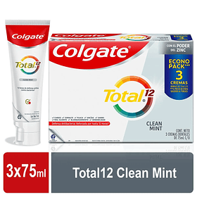 CREMA DENT COLGATE TOTAL12 CLEAN 3*75ml 