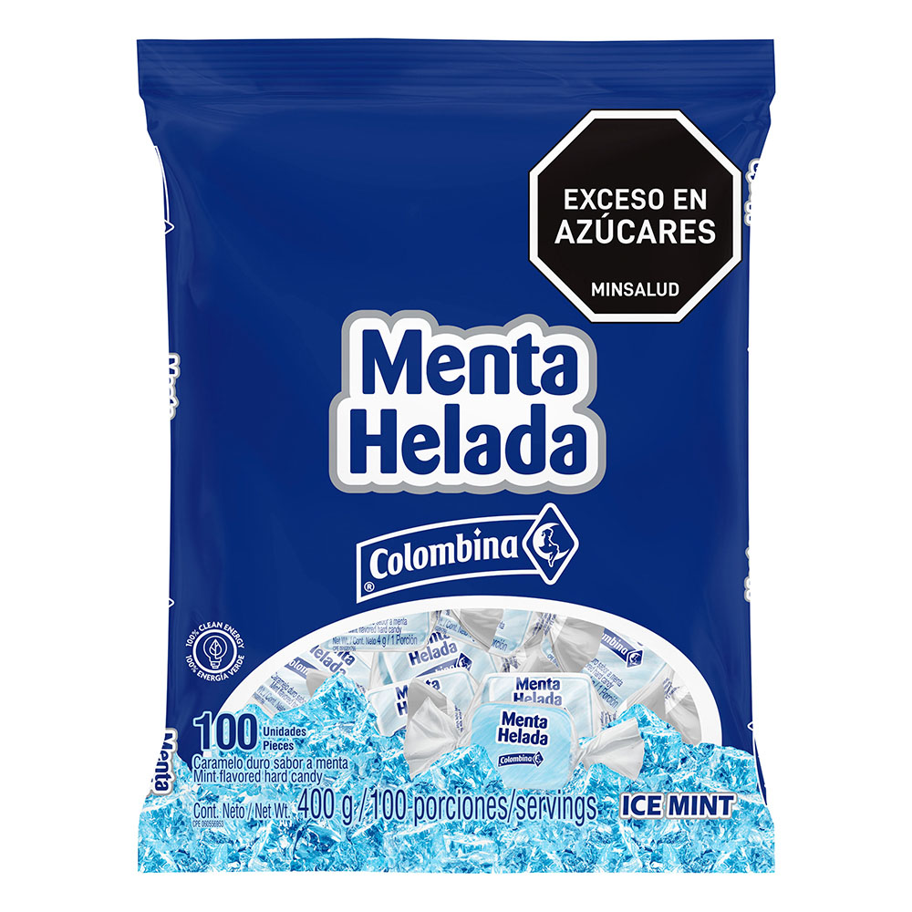 DULCE COLOMBINA MENTA HELADA 100UN 400g