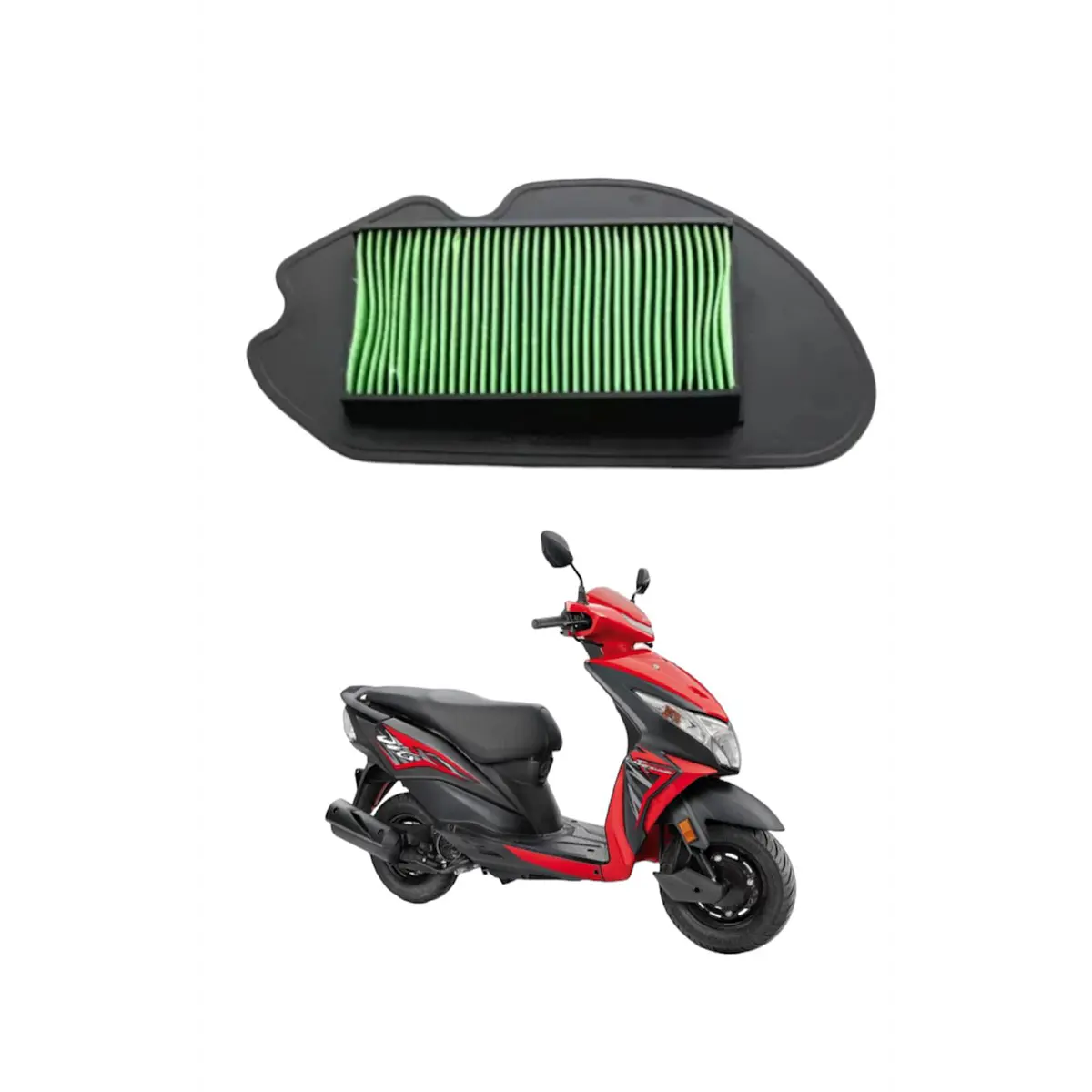 K&N Filtro Aria Ricambio HA-1010 Per Honda NHX110 2010 - Filtro In Cotone Ricambiabile Alta Portata