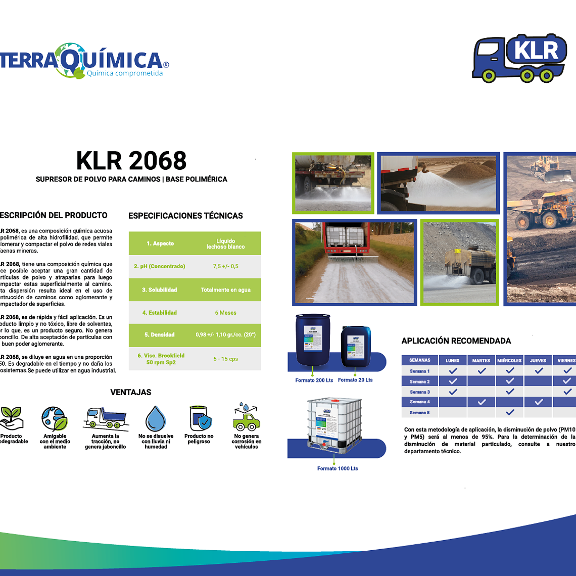 KLR 2068 - 200 Litros Supresor de Polvo 2