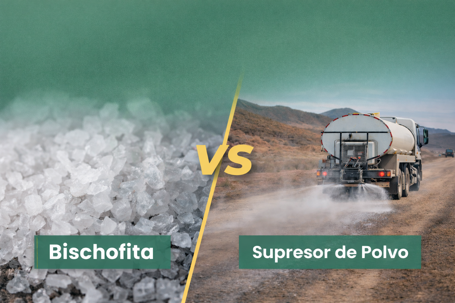 ¿Qué es mejor: Bischofita o Supresor de Polvo para caminos rurales y mineros en Chile?