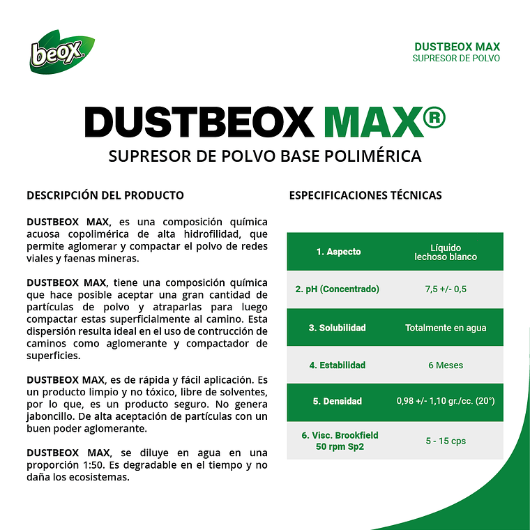 DustBeox® MAX - 20 Litros Supresor de Polvo 2