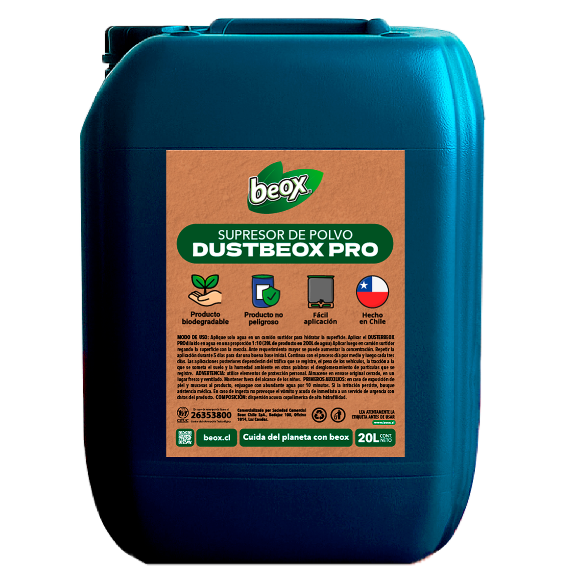 DustBeox PRO - 20 Litros Supresor de Polvo 1