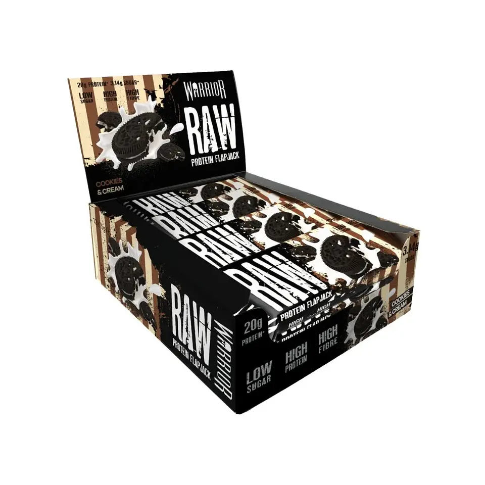 Caja de Barra de proteína Warrior Raw sabor Cookies and Cream - Warrior (12un) 1