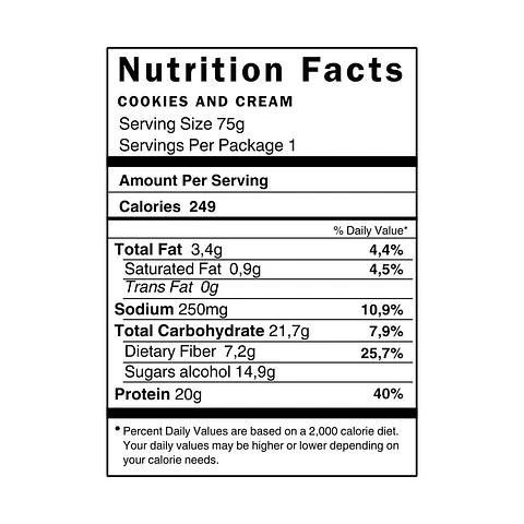 Caja de Barra de proteína Warrior Raw sabor Cookies and Cream - Warrior (12un)