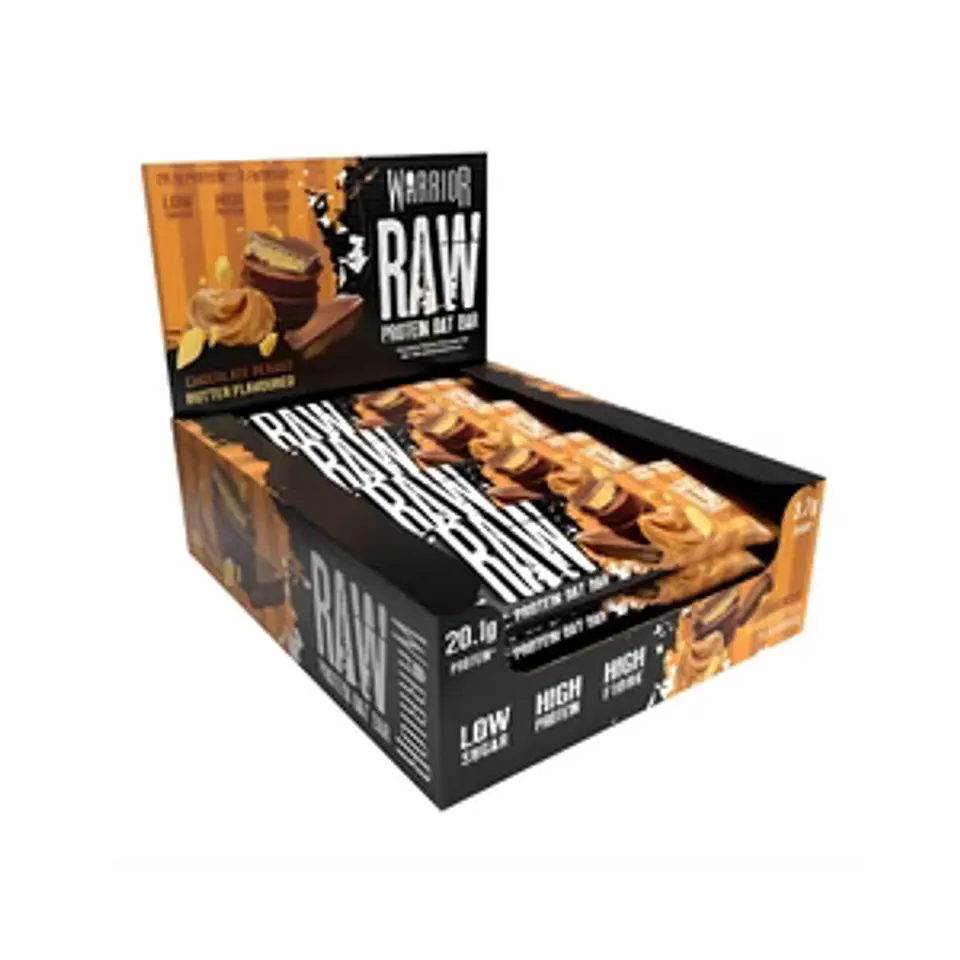Caja de Barra de proteína Warrior Raw sabor Chocolate Penut Butter - Warrior (12UND) 1
