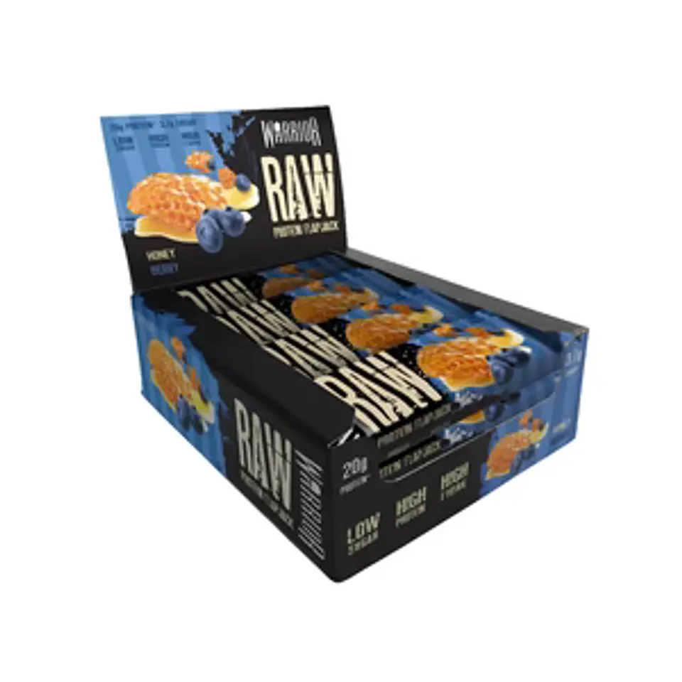 Caja de Barra de proteína Warrior Raw sabor Honey Berry - Warrior (12 Und) 1