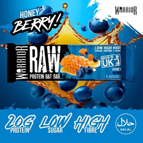 Barra de proteína Warrior Raw sabor Honey Berry - Warrior