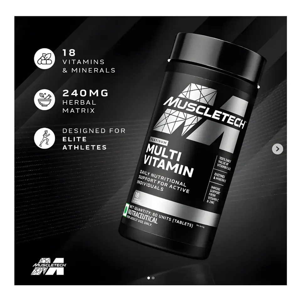 MuscleTech, multivitamínico Platinum, 180 tab 3