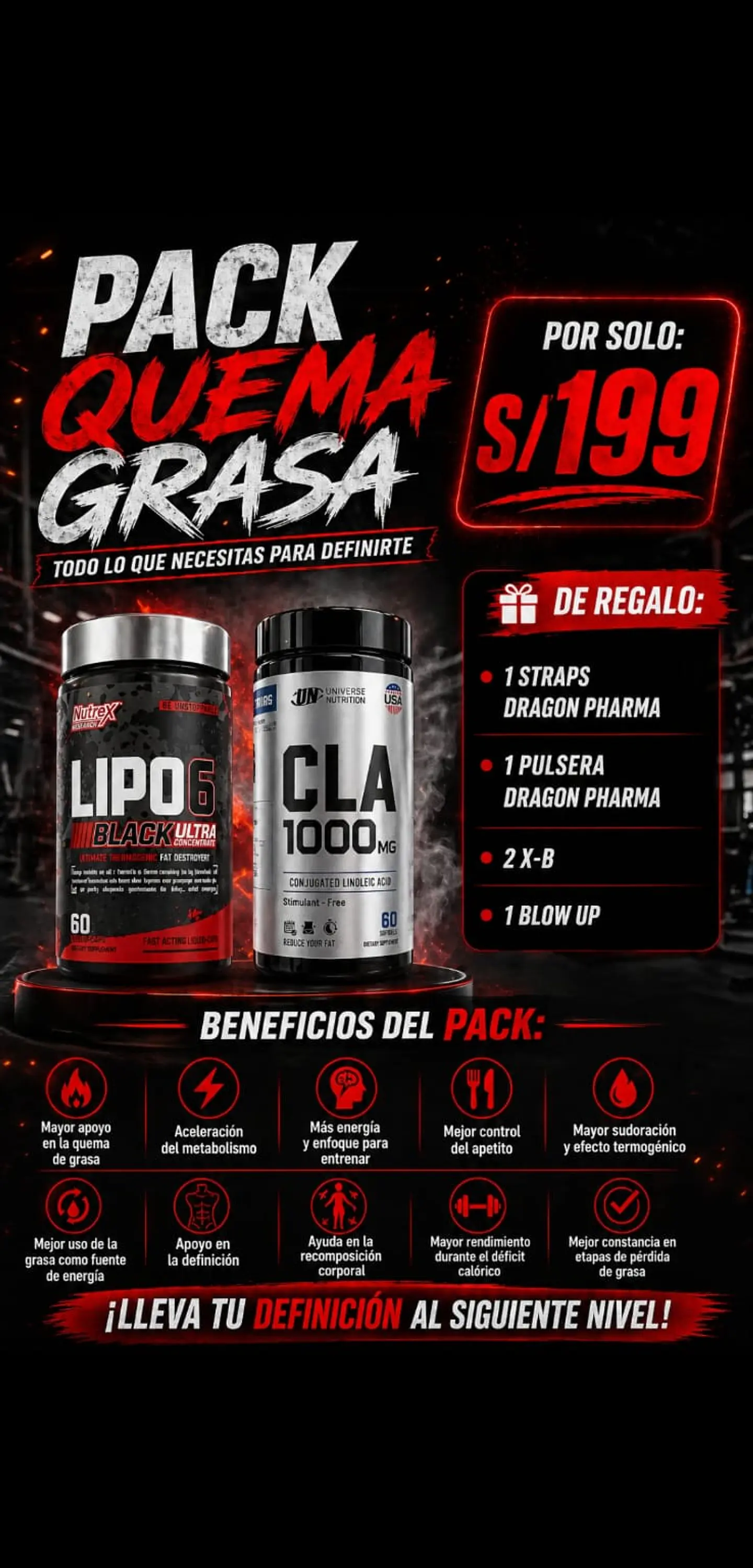 Lipo 6 black y CLA Universe Nutrition 1