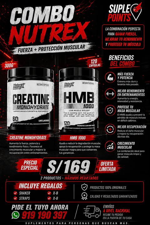 Combo Nutrex Creatina + HMB