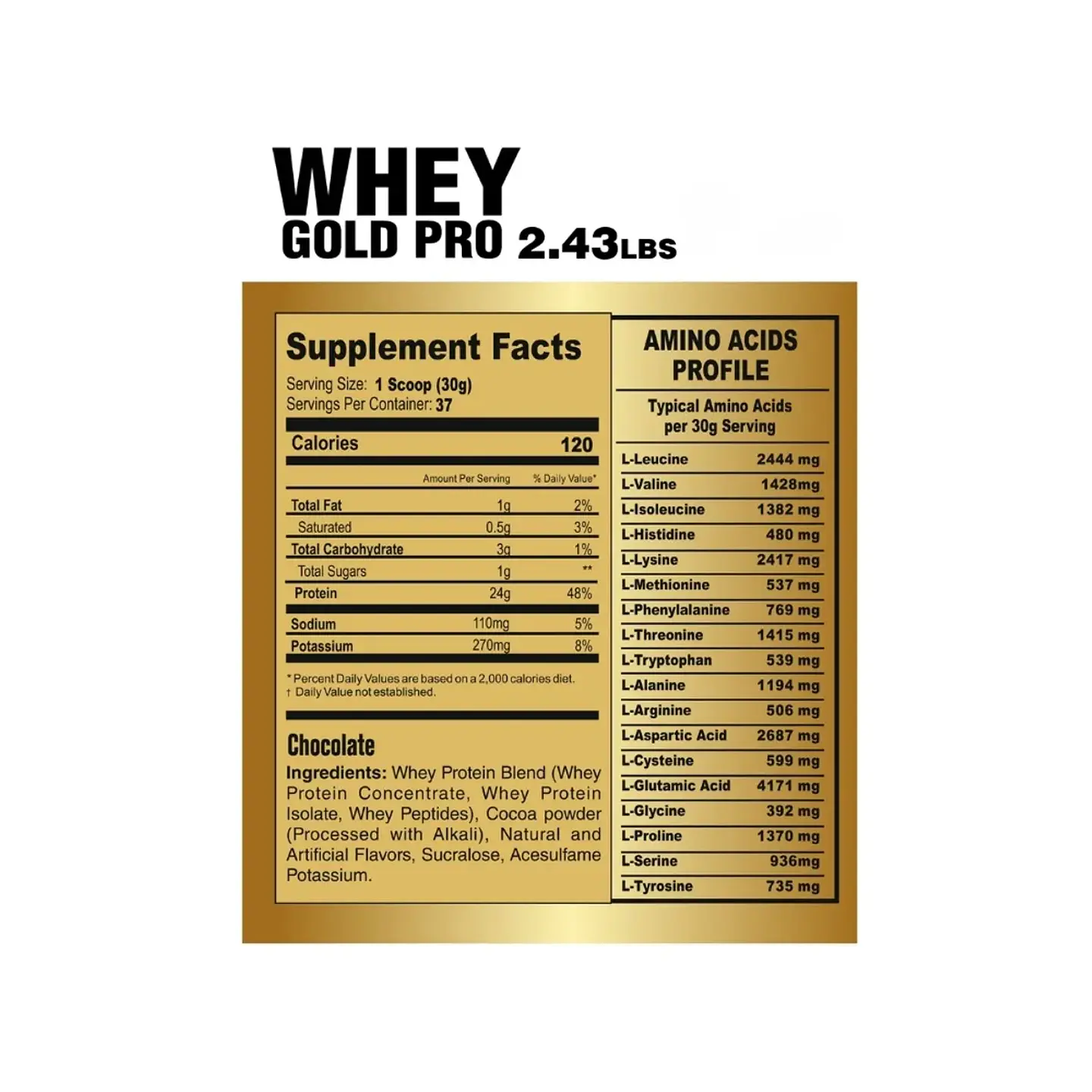 Level Pro | Whey Gold Pro 2.43Lbs 2