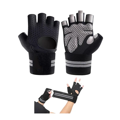 Guantes de fitness para gimnasio con textura antideslizante