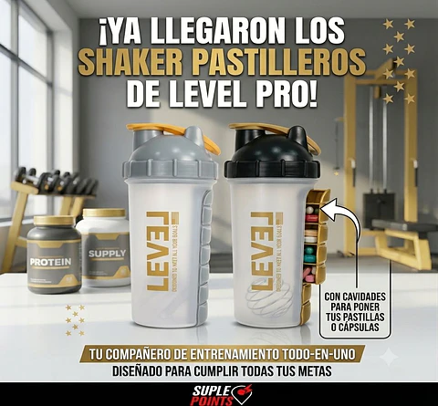 Shaker Level Pro 700 Ml Con Pastillero
