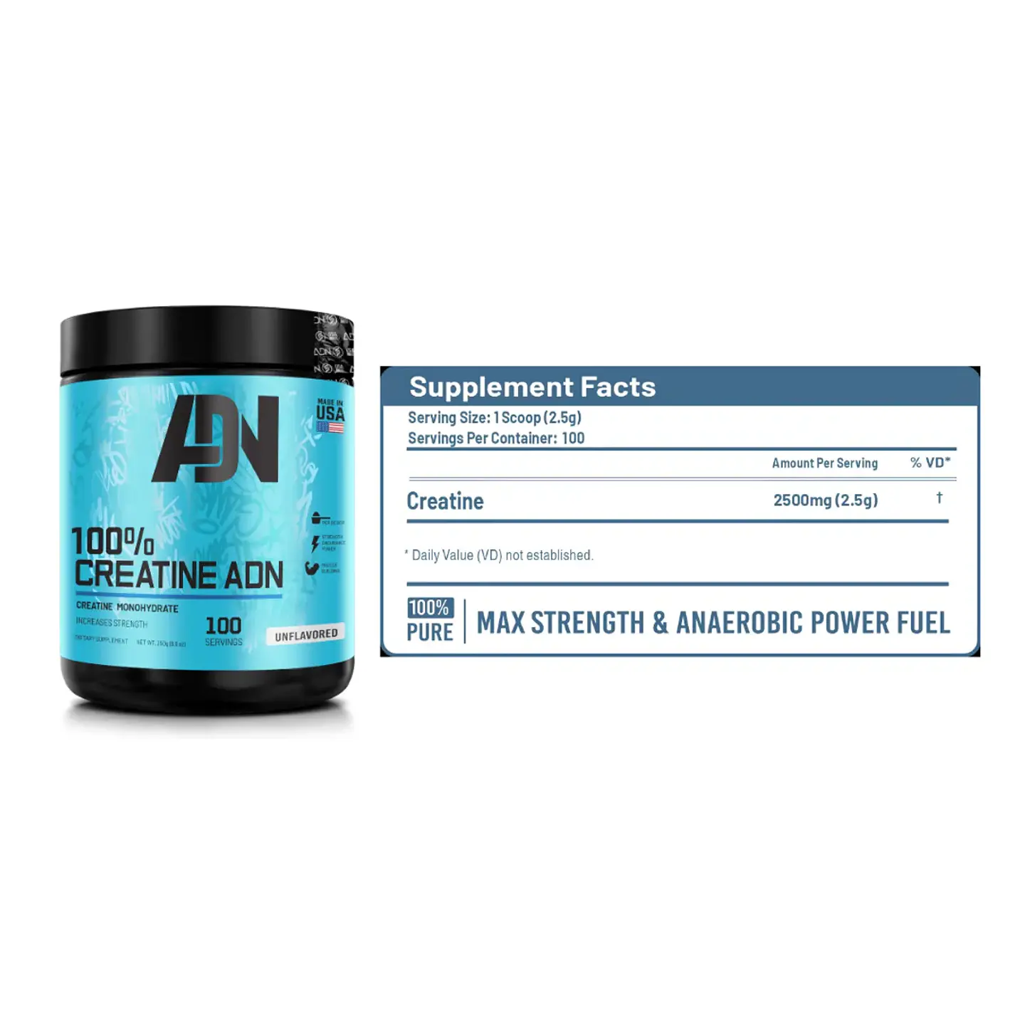 Creatina ADN 250 G - Creatina Monohidratada y Micronizada 2