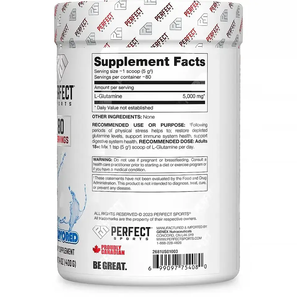 L GLUTAMINA IMPORTADA EEUU PERFECT SPORT 400GRAMOS 2