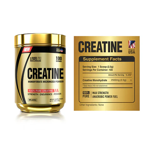 Creatina Level Pro 250 g - Creatina Monohidratada y Micronizada