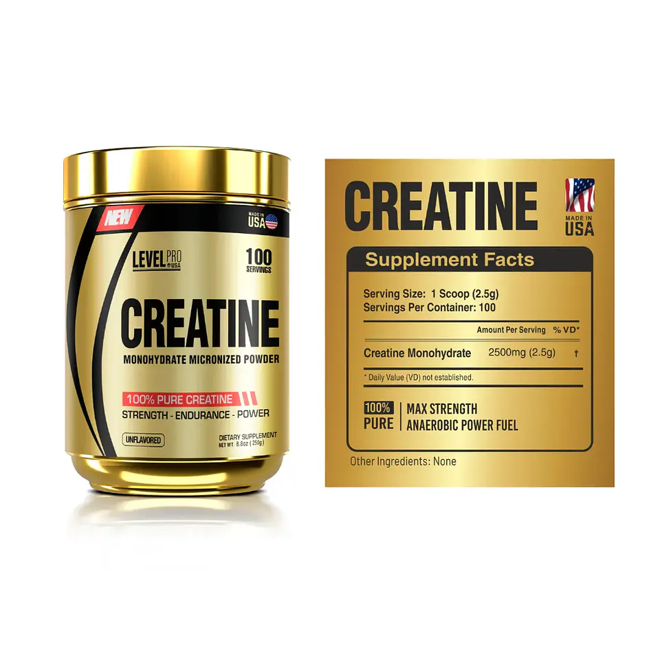 Creatina Level Pro 250 g - Creatina Monohidratada y Micronizada 2