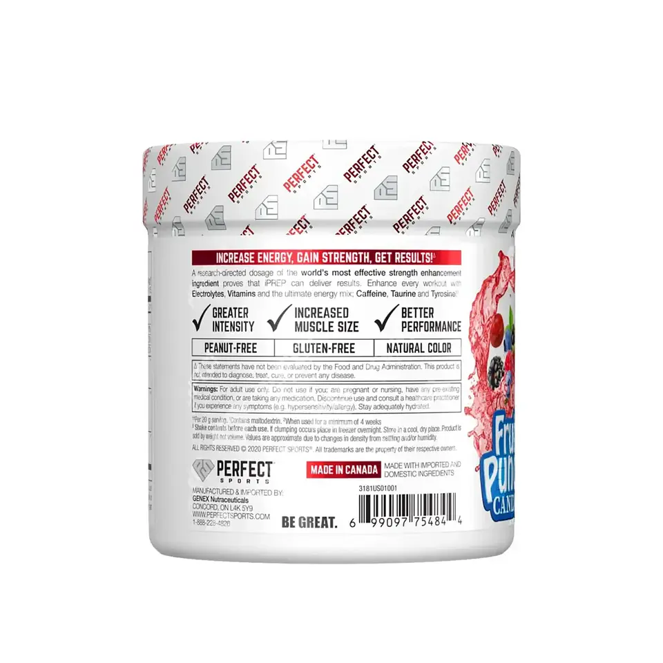 Pre entreno Iprep Perfect Sports Fruit Punch Candy 30 tomas 3