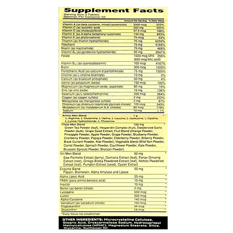 Optimen 150Tabletas Multivitaminico Americano ON 