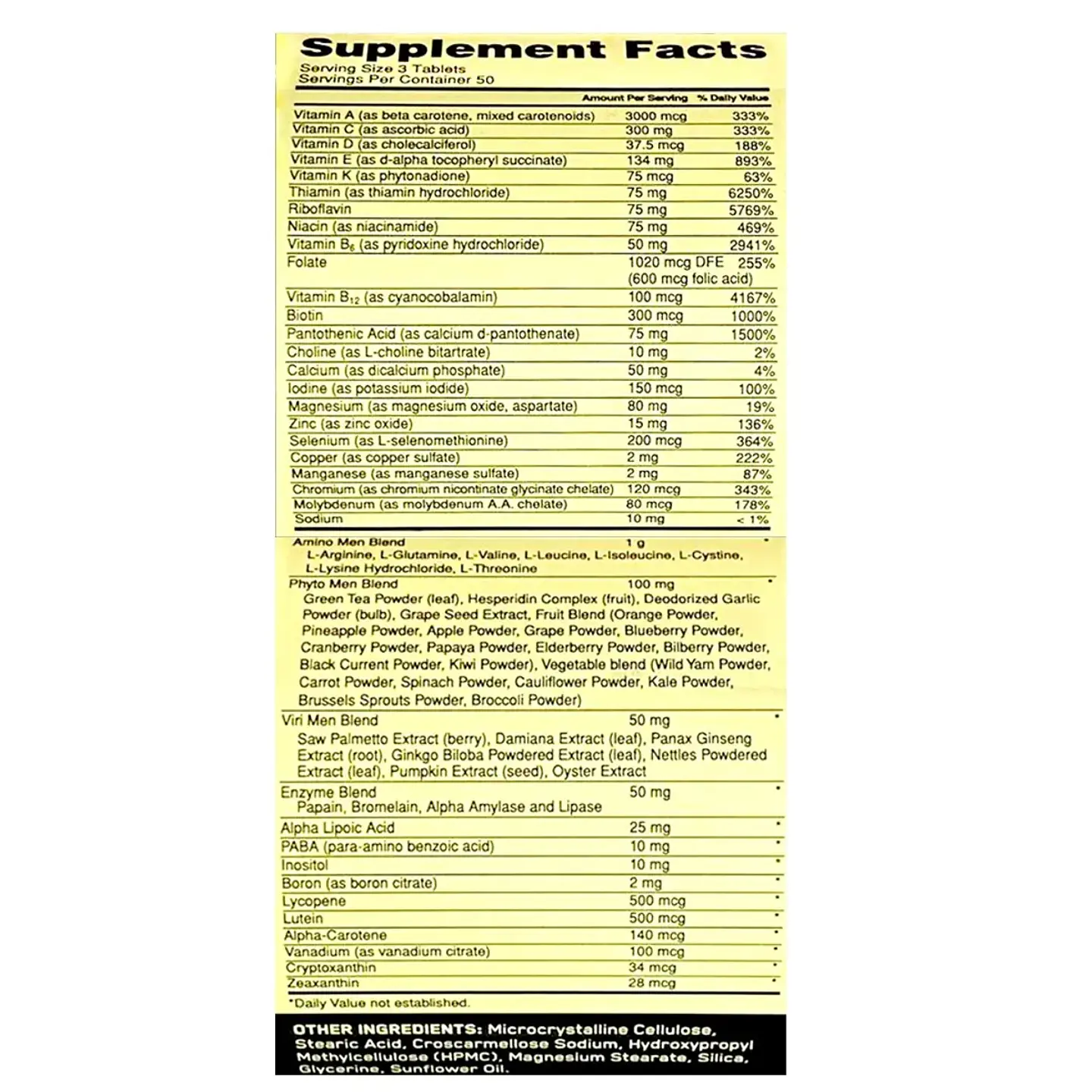 Optimen 150Tabletas Multivitaminico Americano ON  2
