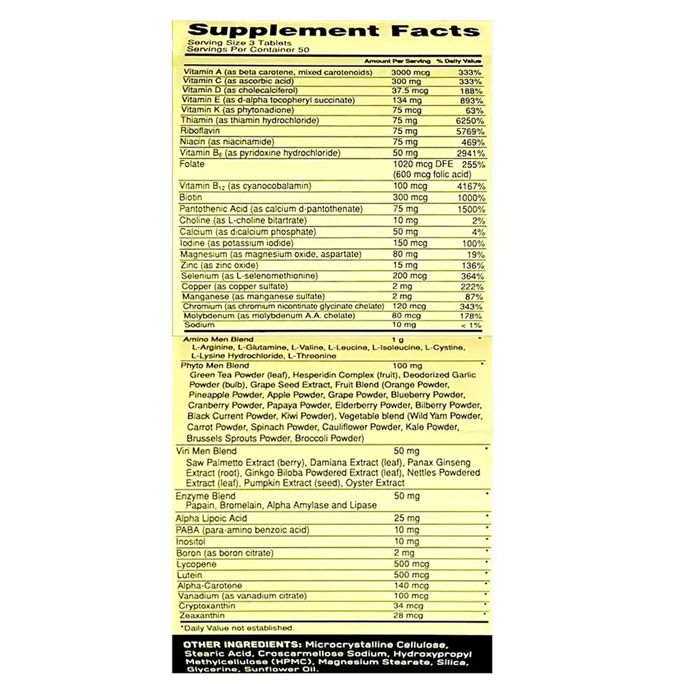 Optimen 150Tabletas Multivitaminico Americano ON  2