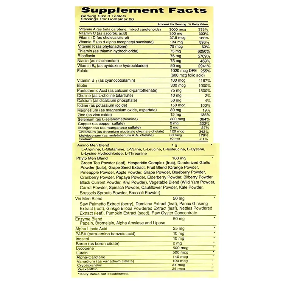 Multivitaminico Optimen Optimum Nutrition 240 Caps 2