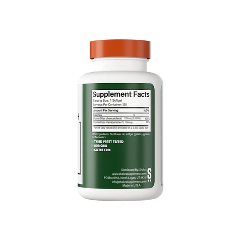 Shakra Vitamina K2 + D3 120 Softgels