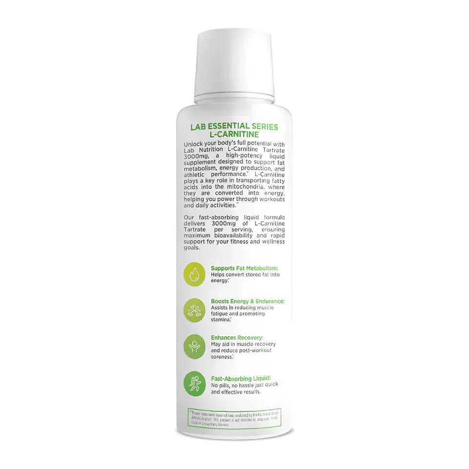 L-Carnitine 3000 MG / L-Carnitina LAB NUTRITION 32 serv - Lemon Lime 3