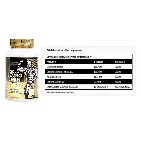 Gold Levro Lean - Térmogenico Kevin levrone 90 Capsulas