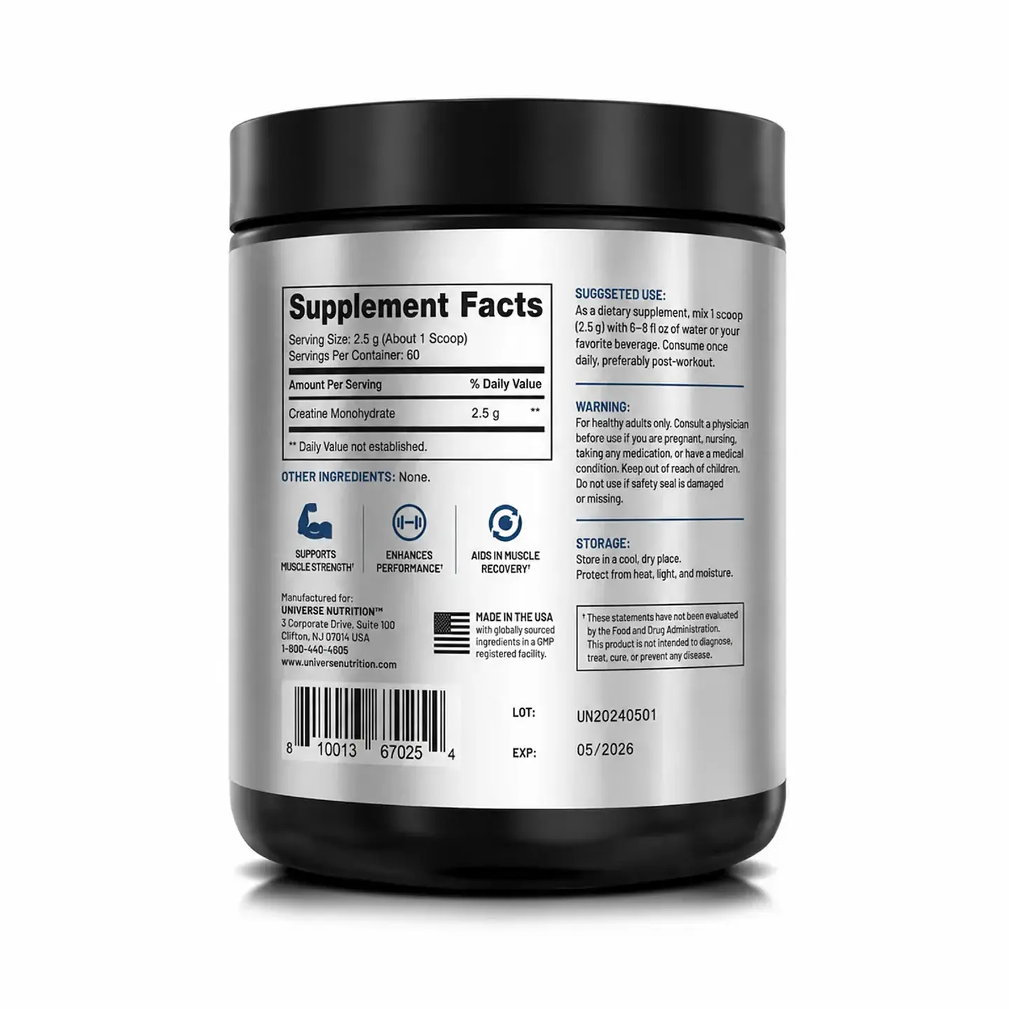 CREATINA 150 GRAMOS UNIVERSE NUTRITION MONOHIDRATADA 2