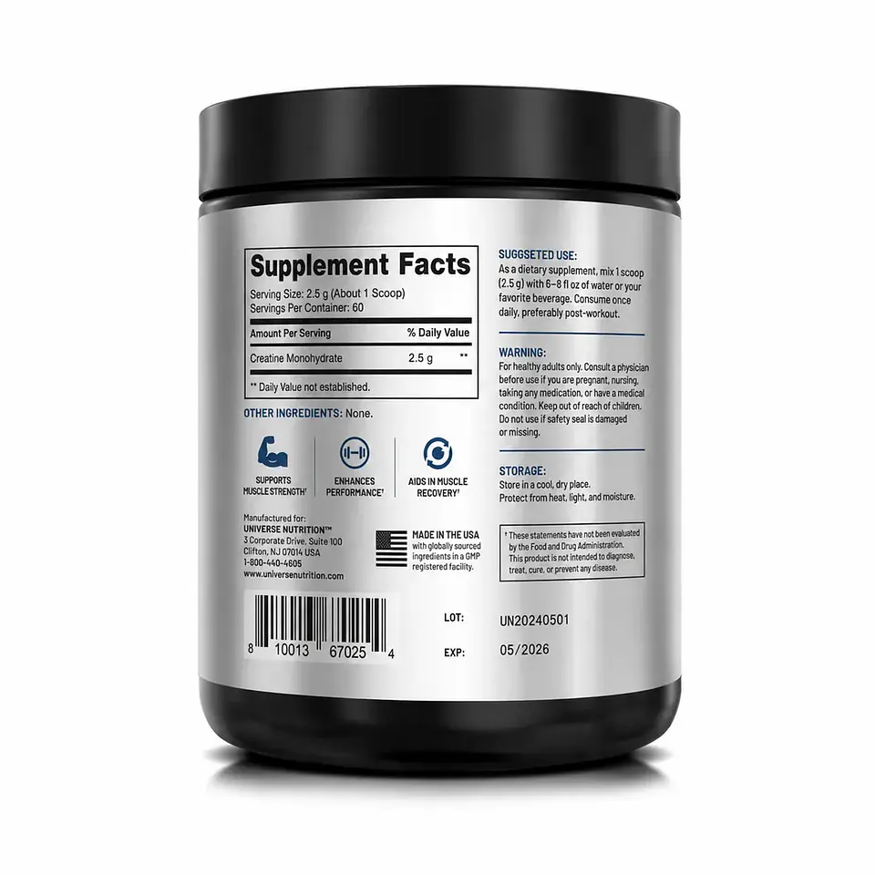 CREATINA 150 GRAMOS UNIVERSE NUTRITION MONOHIDRATADA 2