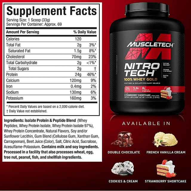 Nitro Tech 100% Whey Gold 5 lb