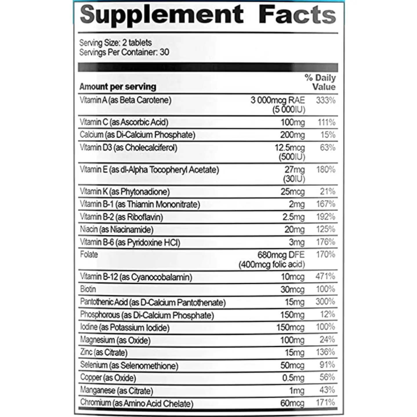 Multivitamin Usn 60 Tabletas 2