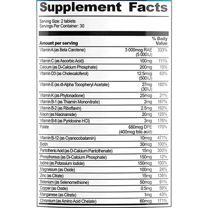Multivitamin Usn 60 Tabletas 2