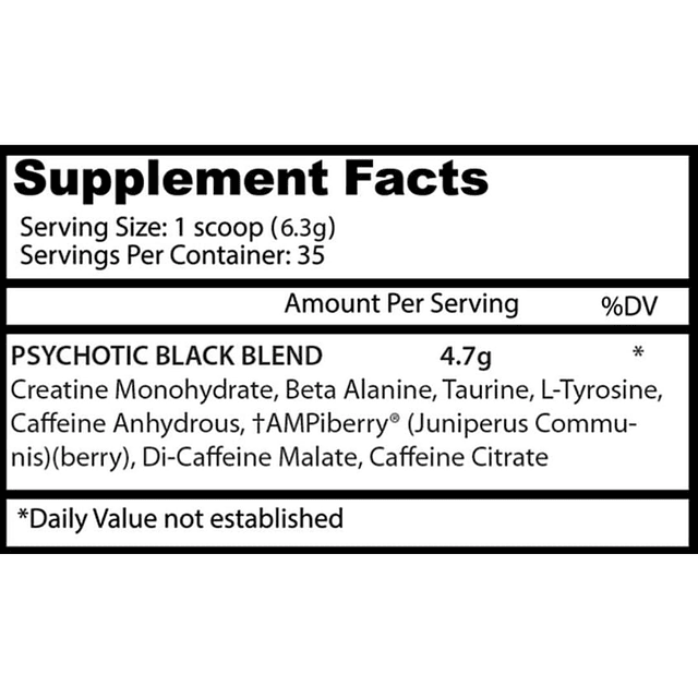 Insane Labs Psychotic Black 220gr