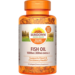 Fish Oil 1000 MG / 300 MG Omega-3 72 Softgels