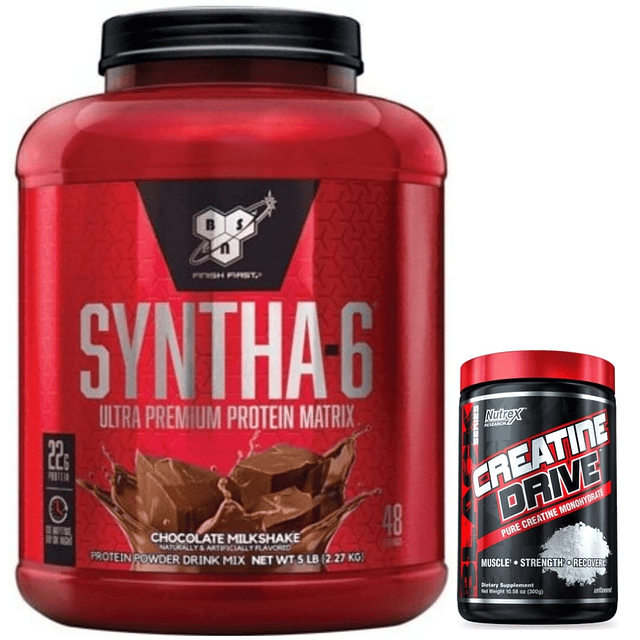 Syntha-6 5 lb + Creatina Drive Nutrex 300gr
