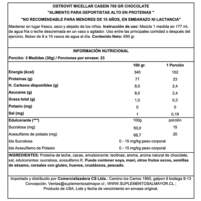 OstroVit Micellar Casein 700gr