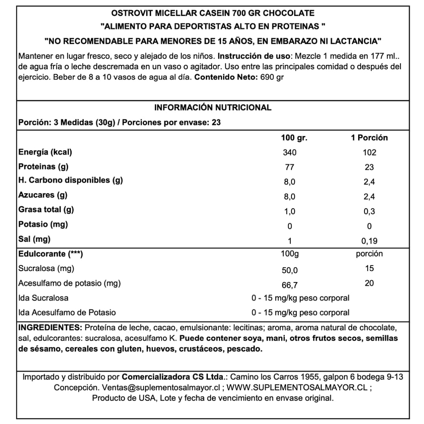 OstroVit Micellar Casein 700gr 2