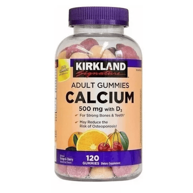 Calcium Adult 500mg Kirkland 120 gomitas