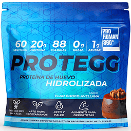 Protegg Proteína de Huevo Hidrolizada 1.5kg 60 Servicios