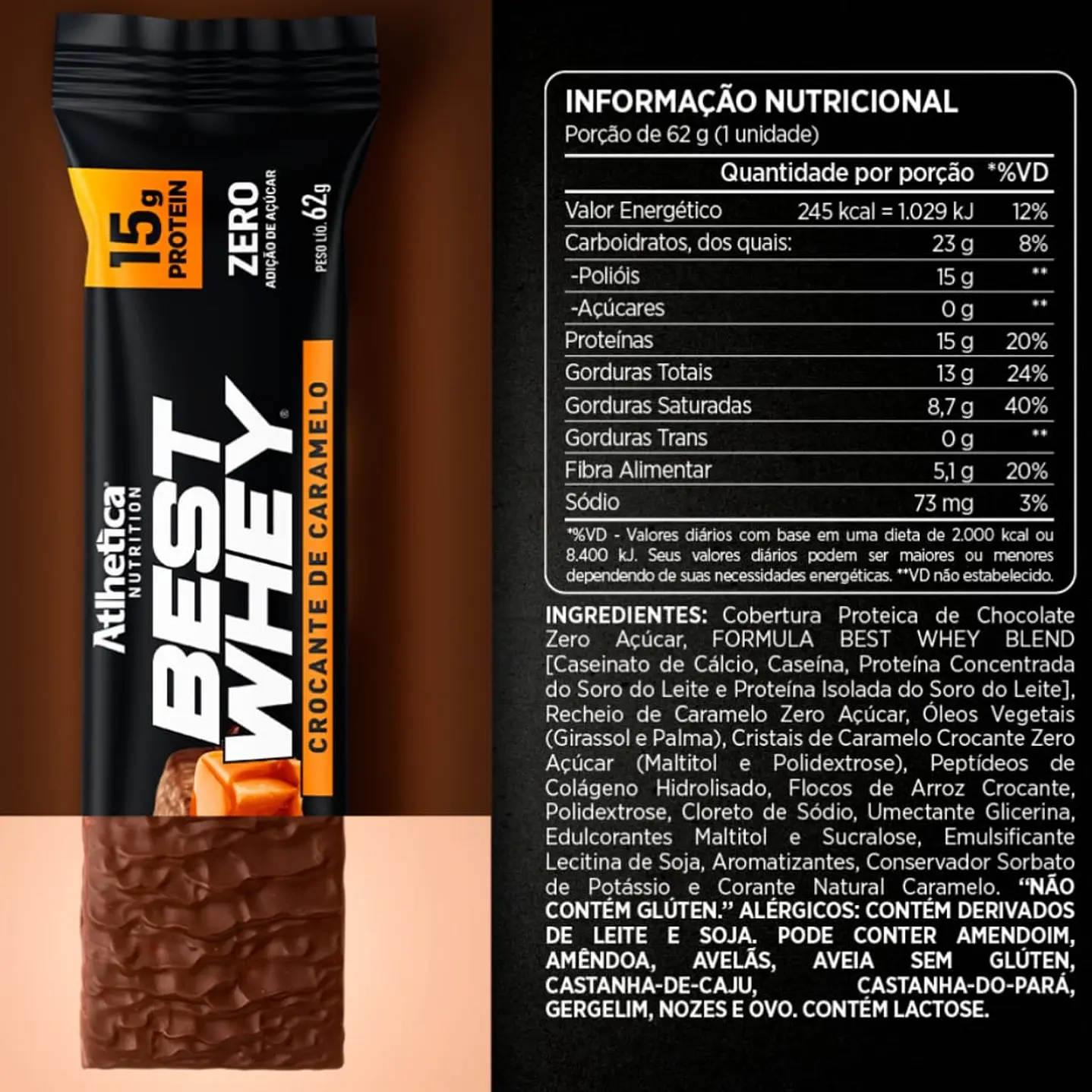 Atlhetica Nutrition Best Whey Bar 62gr (box 12 unidades) 5