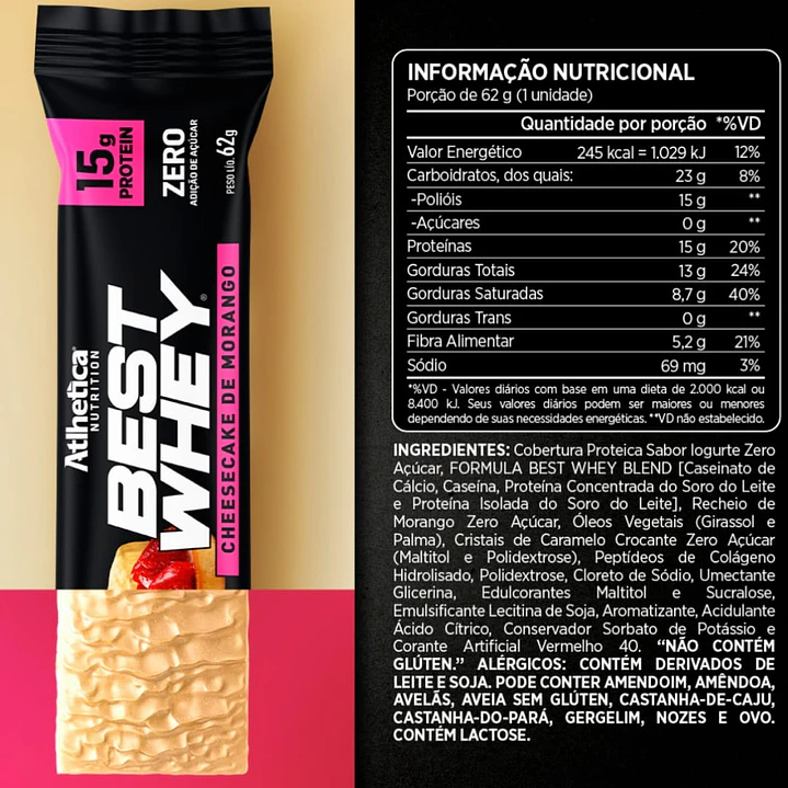 Atlhetica Nutrition Best Whey Bar 62gr 1
