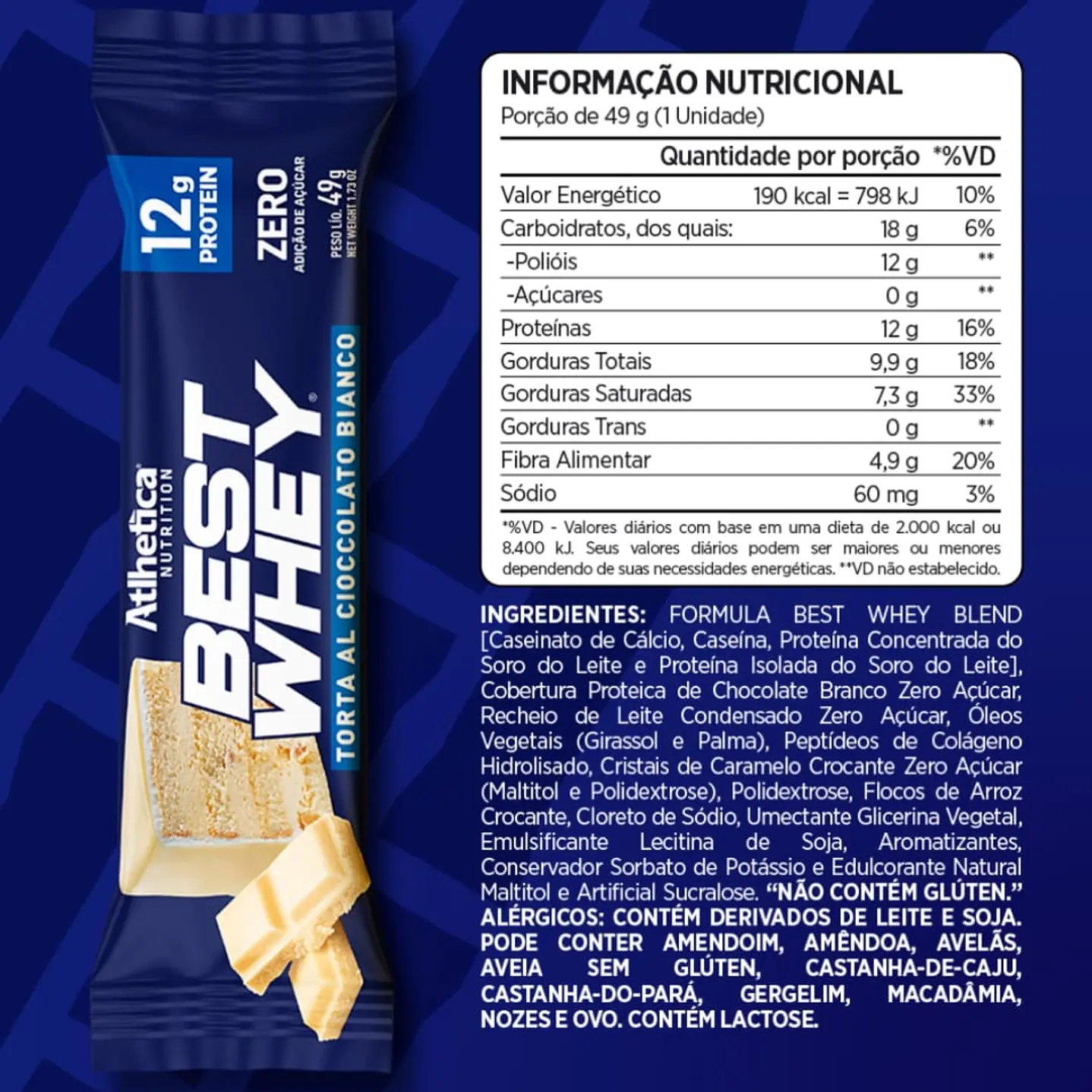 Atlhetica Nutrition Best Whey Bar 49gr (box 12 unidades) 12