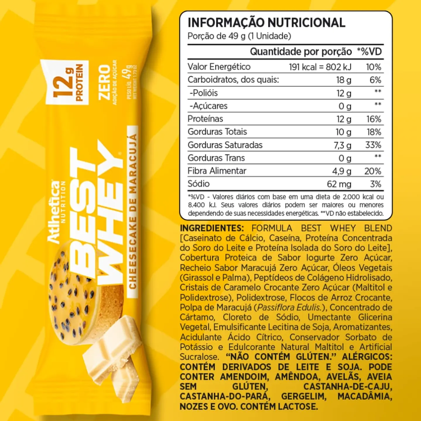 Atlhetica Nutrition Best Whey Bar 49gr (box 12 unidades) 6