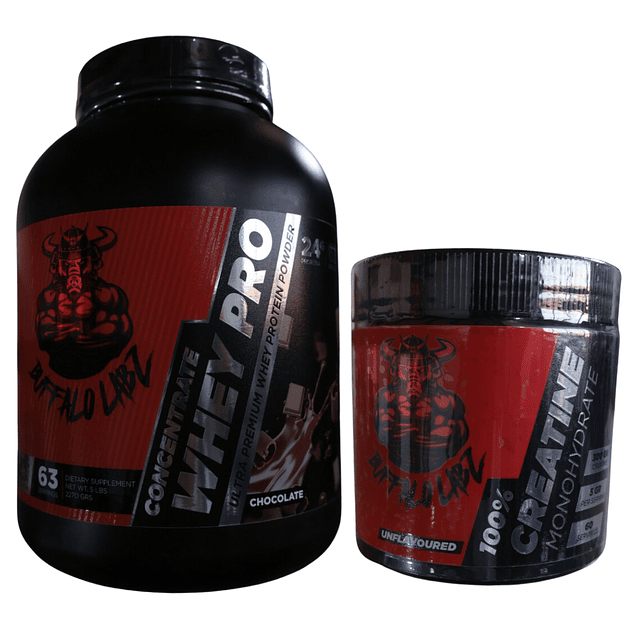 Concentrate Whey Pro Buffalo Labz 5 lb + Creatine 100% monohydrate Buffalo Labz 300gr