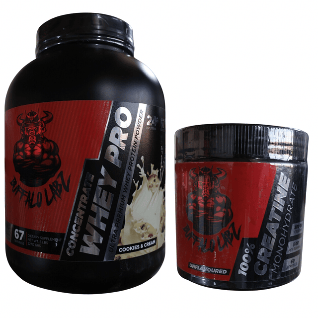 Concentrate Whey Pro Buffalo Labz 5 lb + Creatine 100% monohydrate Buffalo Labz 300gr