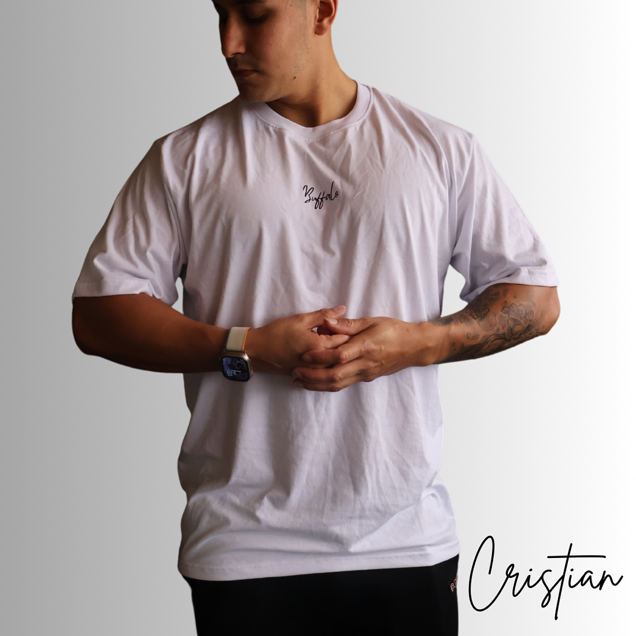 Oversize Simple Buffalo Club - Blanco
